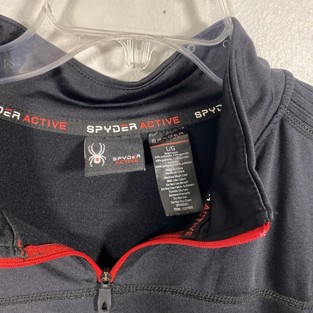 Spyder Activewear 1/4‎ Zip Neck Large Men's L/S Lot Of 2 Spandex